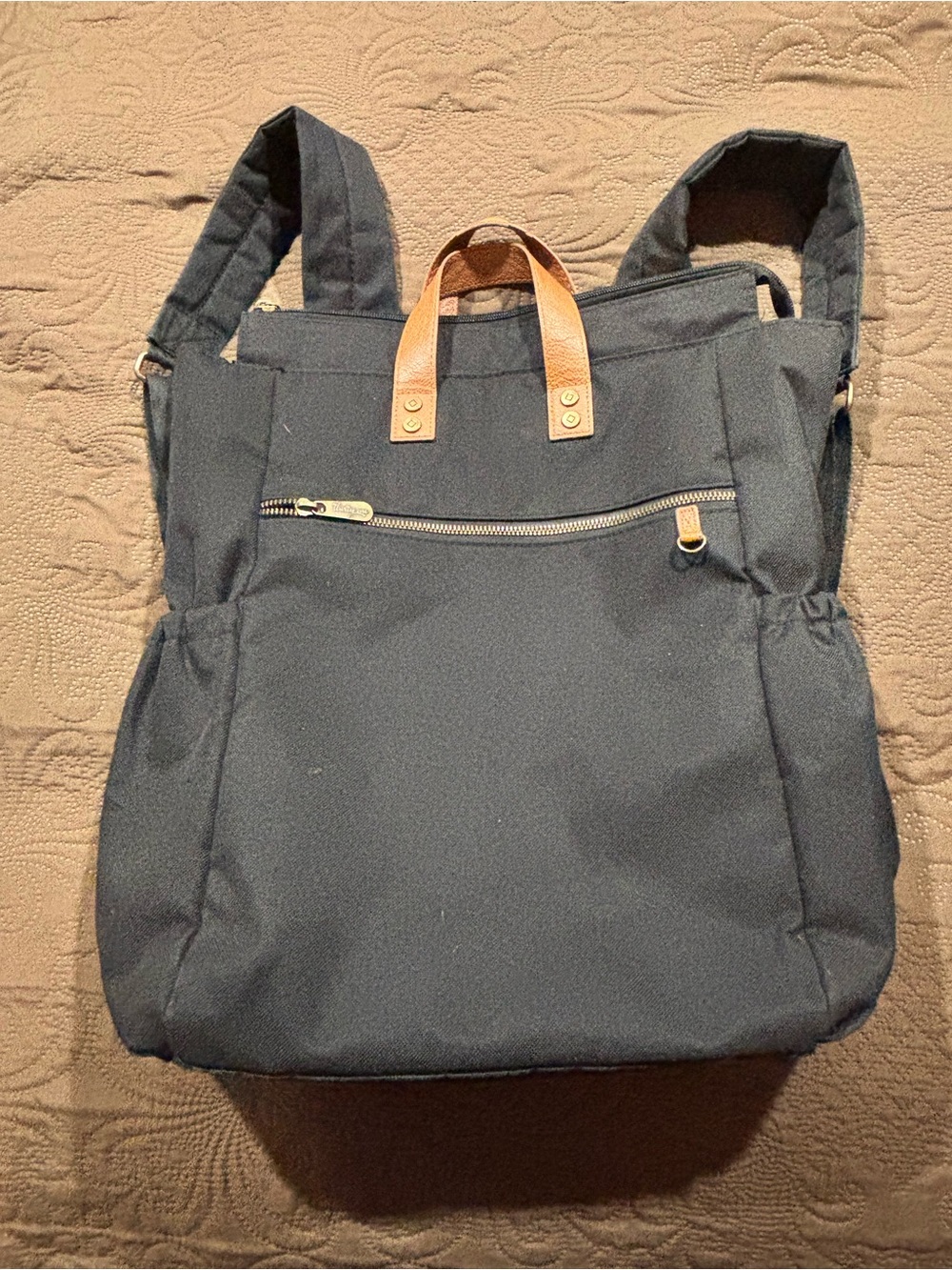thirty-one Black One Journey Compact Backpack w/zipper pouches